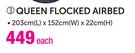Queen Flocked Airbed-Each