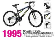 Raleigh 26" Ascent Dual Suspension Mountain Bike