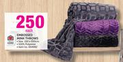 Always Home Embossed Mink Throws-150 x 200cm Each