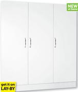 Home Concept 3 Door White Interior Built In Cupboard