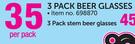 3 Pack Beer Glasses-Per Pack