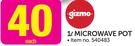 Gizmo 1Ltr Microwave Pot