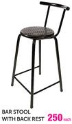 Bar Stool With Back Rest-Each