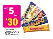 Cadbury Chocolate Bars Assorted-For 5