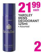 Yardley Mens Deodorant Assorted-125ml