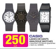 Casio Ladies or Gents Analogue Watches-Each