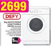 Defy 5Kg White Front Load Tumble Dryer DTD258