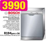 Bosch 12 Place Metallic Dishwasher