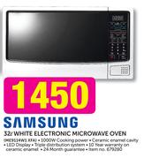 Samsung 32Ltr White Electronic Microwave Ocen ME9114W1 XFA