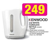 Kenwood 1.6Ltr White Cordless Kettle JK689