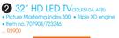 LG 32" HD Ready LED TV 32LF510A AFB