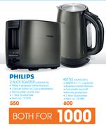 Philips 2 Slice Toaster HD2628.82 + Philips 1.7Ltr Kettle HD9322.81