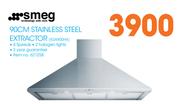 Smeg 90cm Stainless Steel Extractor KSA900HX