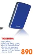 Toshiba 1TB Canvio Portable Hard Drive