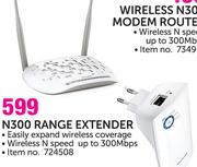 TP-Link Wireless N300 Modem Router+ TP-Link N300 Range Extender