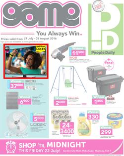 Game Kenya : You Always Win (21 Jul - 3 Aug 2016), page 1