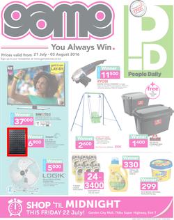Game Kenya : You Always Win (21 Jul - 3 Aug 2016), page 1