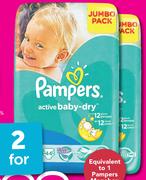 Pampers Active Baby Jumbo Pack-For 2