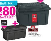 Big Jim 160Ltr Plus 42Ltr Storage Boxes