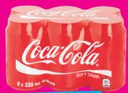 Coca-Cola Assorted Cans-6x330ml Per Pack