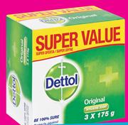 Dettol 3 Pack Bath Soap Assorted-175g Per Pack