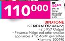 Binatone 2.5KVA Generator BG3400