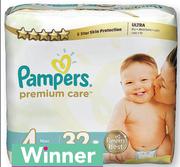 Pampers Premium Care-40's, 36's, 32's Per Pack