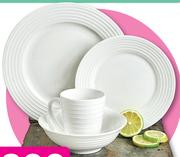 Always Home 16 Piece Embossed Dinner Set