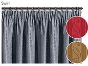 Always Home Lined Jacquard Curtain 230x218Cm-Per Drop