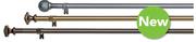 Always Home 25mm Steel Curtain Rods 2.5m Rod (Finials Not Included)