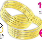 JCSA 9Ct Gold 4mm Bangles-Each