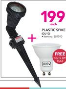 Eurolux Plastic Spike + Simple Choice GU10 3W Bulb-Each