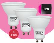 Simple Choice 3W LED Globe GU10-Per Pack