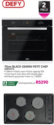 defy gemini petit chef oven and hob