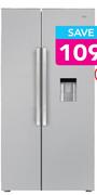 Defy 621Ltr Metallic Silver Side By Side Fridge DFF416