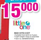 Little One Red Vito Cot