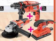 Stramm 3 Piece Orbital Sander, Impact Drill And Grinder Kit-Per Set