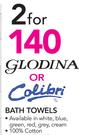 Glodina Or Colibri Bath Towels-For 2