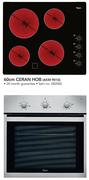 Whirlpool 60Cm Ceran Hob AKM9010+ 60Cm Eye Level Oven AKP738IX