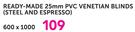Decorland Ready-Made 25mm PVC Venetian Blinds(Steel And Espresso) 600x1000mm