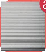 Decorland Ready-Made 25mm Fabric Pleated Blinds(Silver/Grey) 1200x1600mm