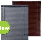 Decorland Ready-Made 25mm PVC Venetian Blinds(Steel And Espresso) 1200x1600mm