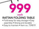 Rattan Folding Table-Each