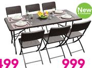 Rattan Folding Table-Each