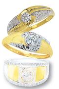 9ct Gold CZ Rings-Each