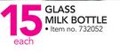 Glass Milk Bottle-Each