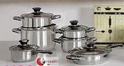 Tissolli 12 Piece Tango Stainless Steel Cookware Set