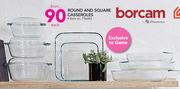 Borcam Round And Square Casseroles-Each