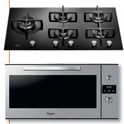 Whirlpool 90cm Eye Level Hob GOA 9523/NB Plus Whirlpool 90cm Stainless Steel Eye Level OvenAKG612/IX