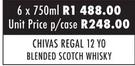 Chivas Regal 12 YO Blended Scotch Whisky-6 x 750ml
